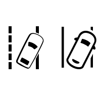 Varsellamper for skifte av kjørefelt (avhengig av kjøretøyet)