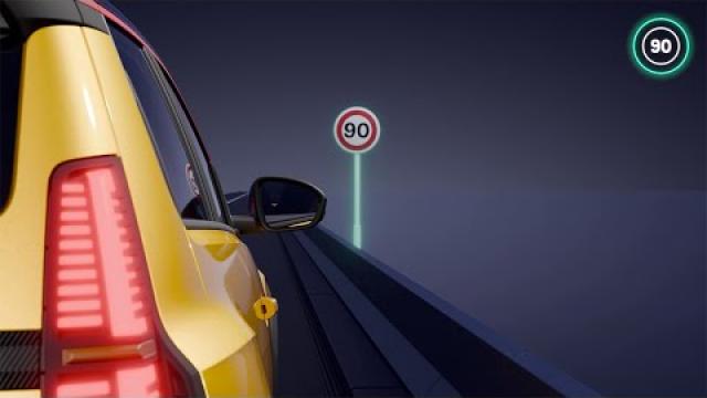 hastighetsvarning med identifiering av trafikskyltar